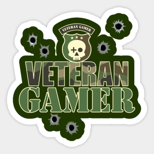 Veteran Gamer design. Sticker